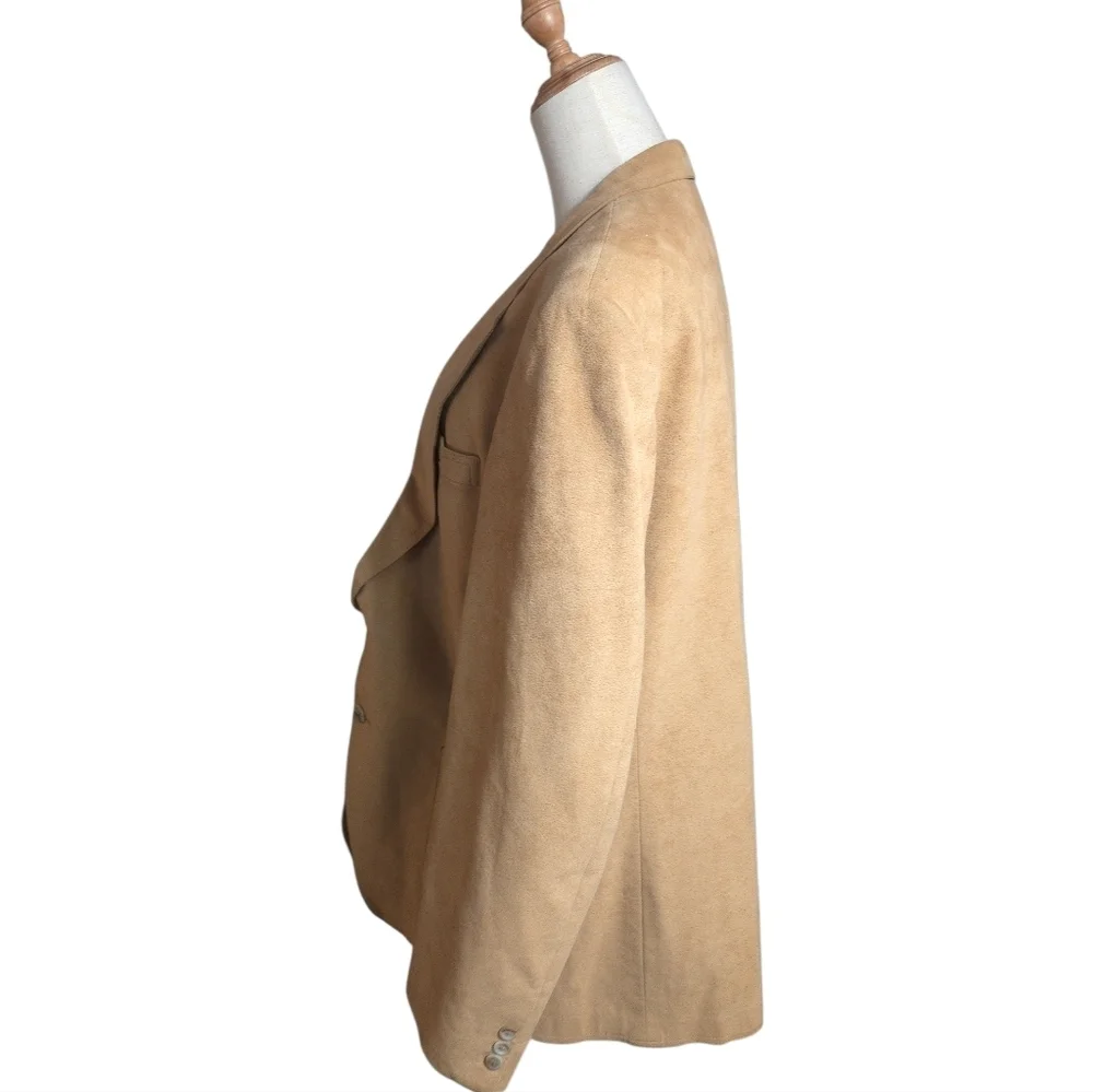 Halston Camel Tan Suede Men's Blazer Jacket